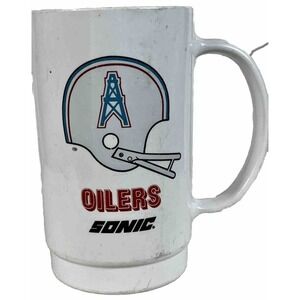 Vintage Houston Oilers Plastic Drink Cup Mug Sonic Dr Pepper Promo NFL Football